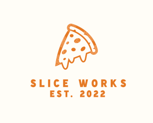 Cheesy Pizza Slice logo design