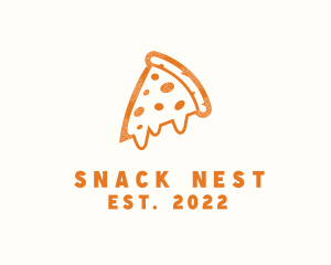 Cheesy Pizza Slice logo design