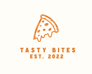 Cheesy Pizza Slice logo design