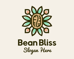 Ornamental Coffee Bean logo design