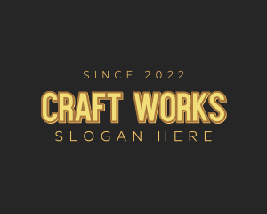 Retro Craft Business logo design