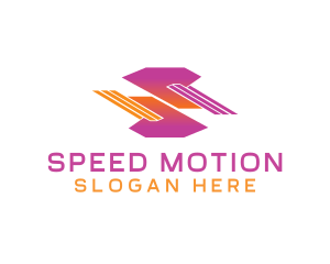 Line Motion Letter S logo design