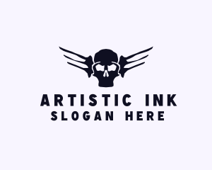 Skull Wings Tattoo logo