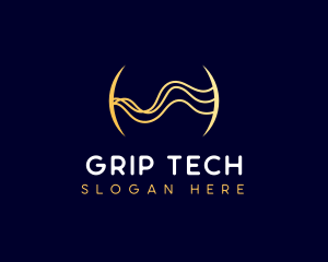 Digital Tech Business Waves logo design