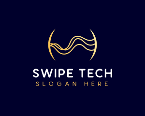 Digital Tech Business Waves logo design