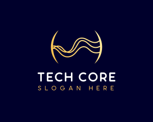 Digital Tech Business Waves logo design