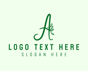 Natural Elegant Letter A logo