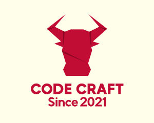 Origami Bull Craft logo design