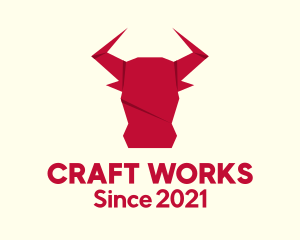 Origami Bull Craft logo design