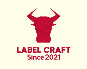 Origami Bull Craft logo design