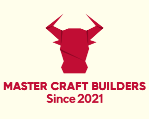 Origami Bull Craft logo design