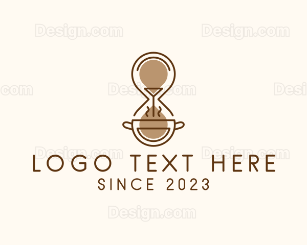 Coffee Hourglass Time Logo