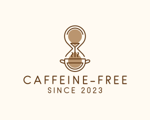 Coffee Hourglass Time logo design