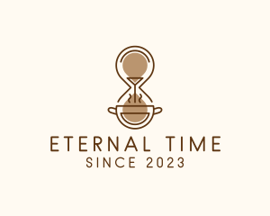 Coffee Hourglass Time logo design