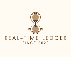 Coffee Hourglass Time logo design