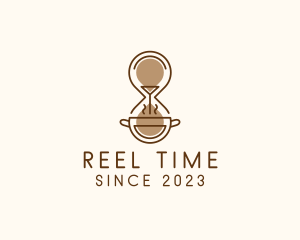 Coffee Hourglass Time logo design