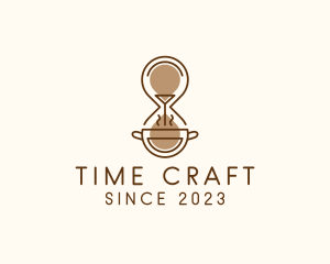 Coffee Hourglass Time logo design