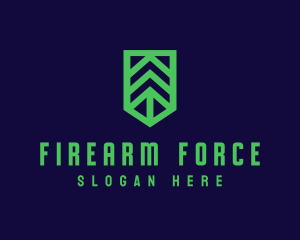 Green Arrow Shield logo design