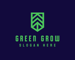 Green Arrow Shield logo design