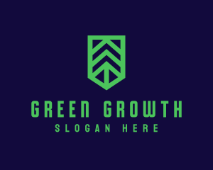 Green Arrow Shield logo design