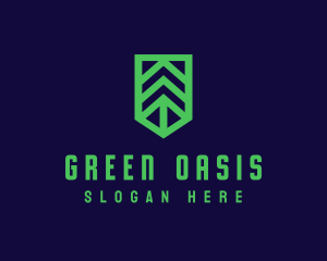 Green Arrow Shield logo design