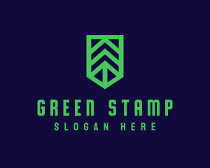 Green Arrow Shield logo design