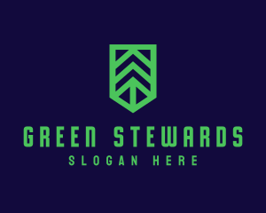 Green Arrow Shield logo design