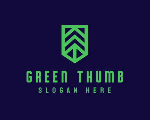 Green Arrow Shield logo design