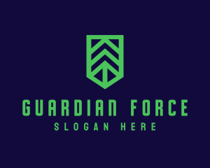 Green Arrow Shield logo design