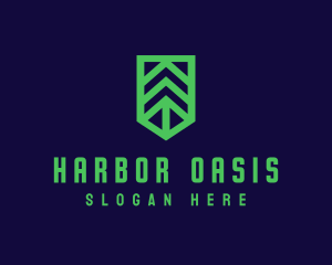 Green Arrow Shield logo design