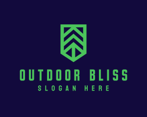 Green Arrow Shield logo design