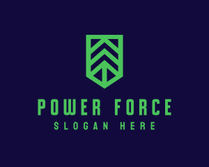 Green Arrow Shield logo design