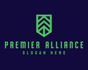 Green Arrow Shield logo design