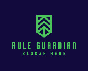 Green Arrow Shield logo design