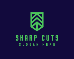 Green Arrow Shield logo design