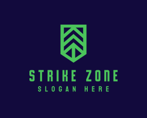 Green Arrow Shield logo design