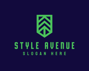 Green Arrow Shield logo design