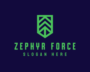 Green Arrow Shield logo design