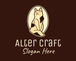 Happy Cat Portrait logo design