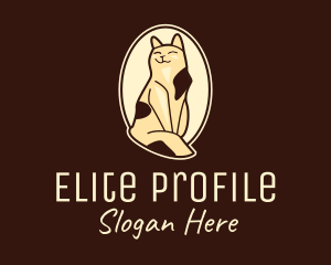 Happy Cat Portrait logo design