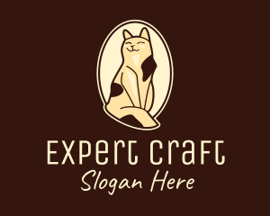 Happy Cat Portrait logo design