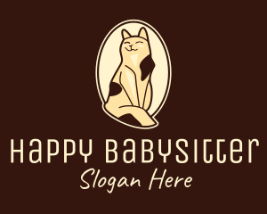 Happy Cat Portrait logo design