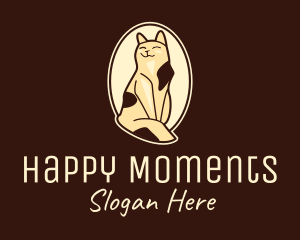 Happy Cat Portrait logo design