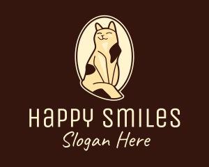 Happy Cat Portrait logo design