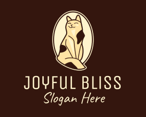 Happy Cat Portrait logo design