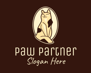 Happy Cat Portrait logo design