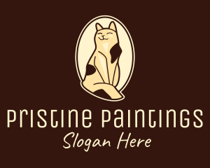 Happy Cat Portrait logo design