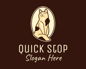 Happy Cat Portrait logo design