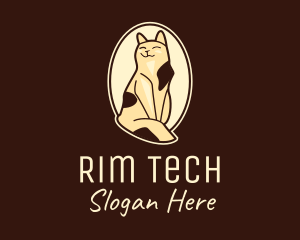 Happy Cat Portrait logo design