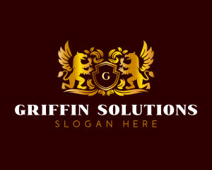 Griffin Royalty Shield logo design